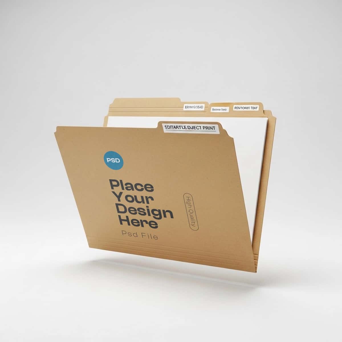 Jigarrang fayl papkasi maketi | Brown file folder mockup 1