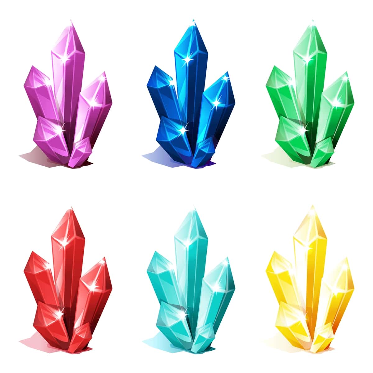 Sehrli ko'p rangli g'or kristallari to'plami | Magic multi colored cave crystals set 1