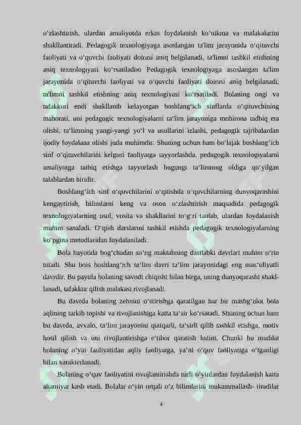 Boshlang’ich sinflarda matematikadan amaliy ishlar va ularni tashkil qilish metodikasi.(2-sinf misolida) 4