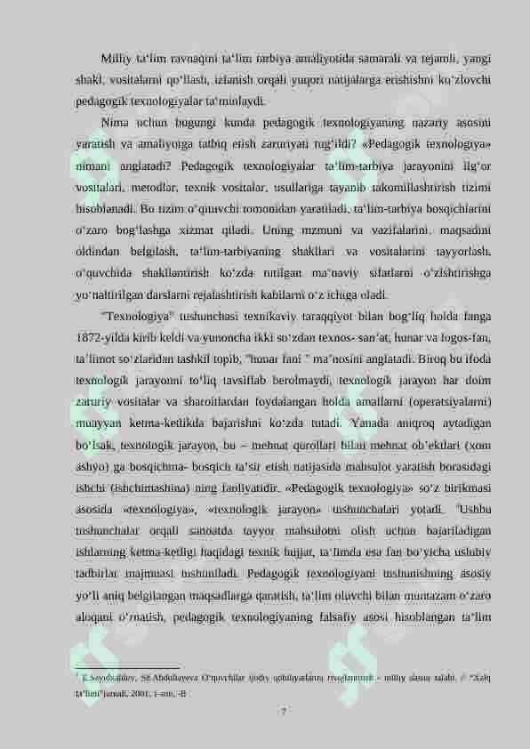 Boshlang’ich sinflarda matematikadan amaliy ishlar va ularni tashkil qilish metodikasi.(2-sinf misolida) 7