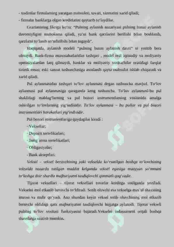 PUL AYLANMASI VA UNING TARKIBI 6