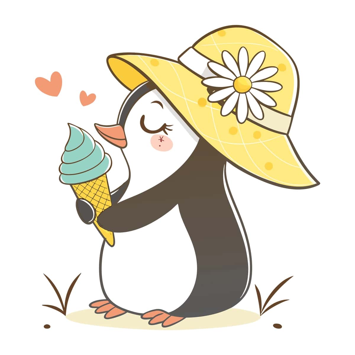 Pingvin quyoshli kunlarda muzqaymoq iste'mol qilmoqda | Penguin enjoying ice cream sunny day 1