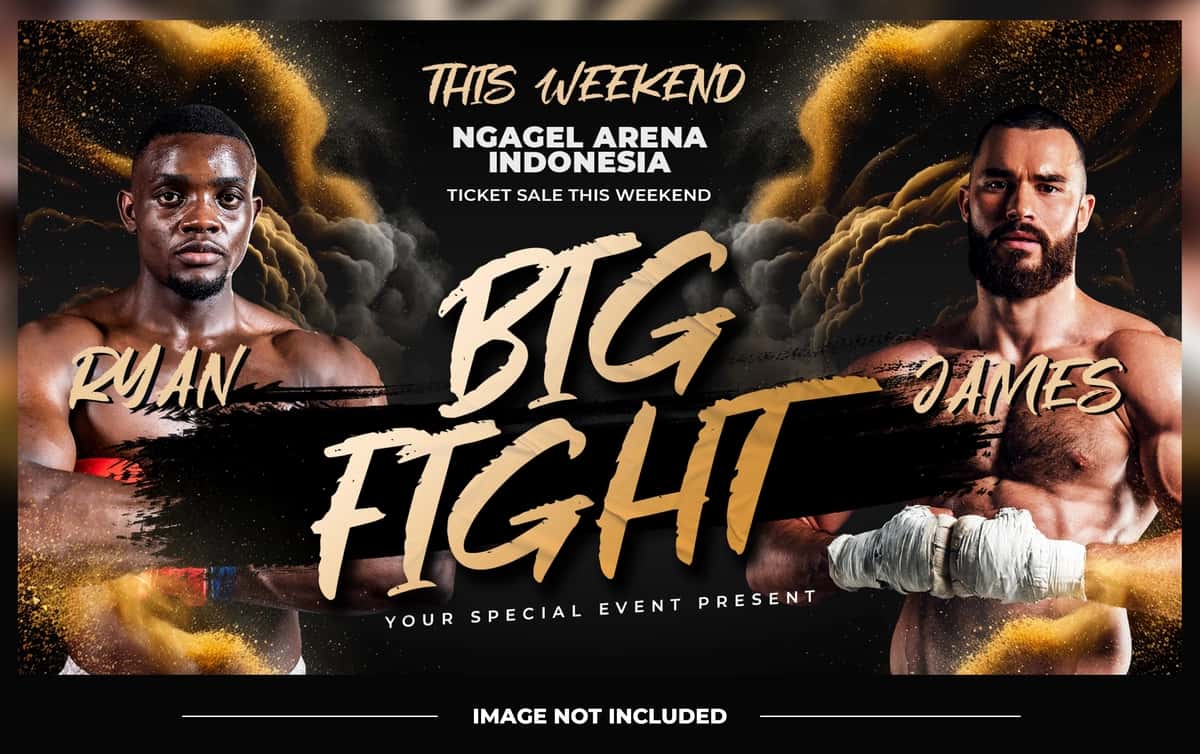 Katta jang sporti banneri youtube qopqog'i | Big fight sport banner youtube cover 1