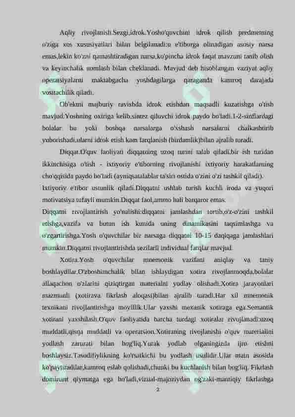 Shaxsning ustuvor xususiyati sifatida 2
