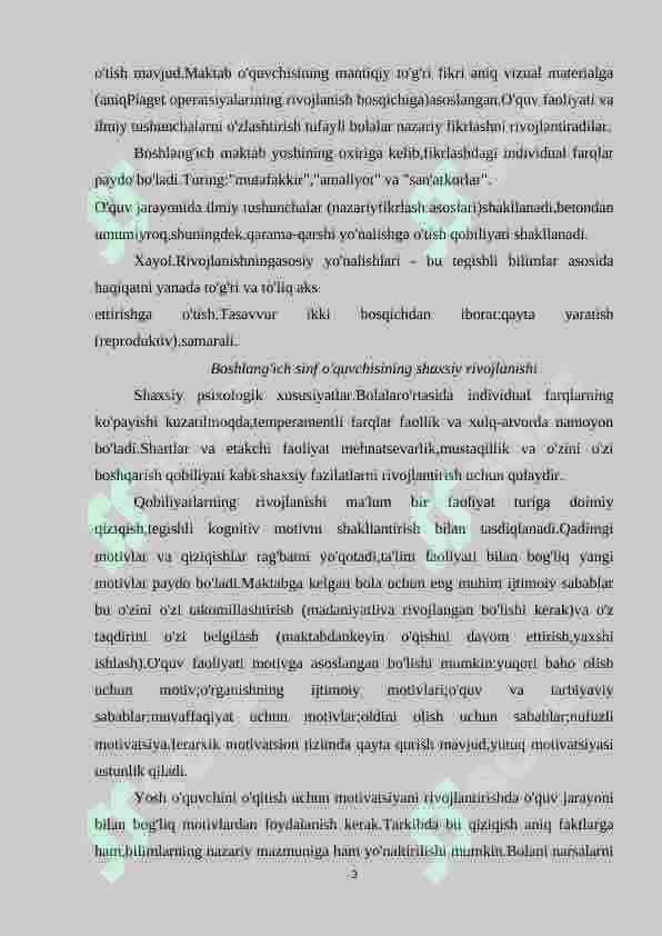Shaxsning ustuvor xususiyati sifatida 3