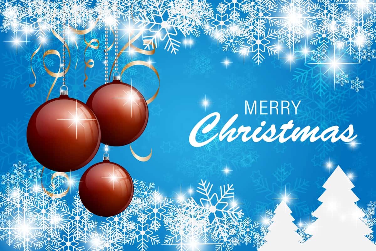 Moviy qor parchasi fonida Rojdestvo bilan tabriklash kartasi | Happy christmas card with blue snowflake background 1