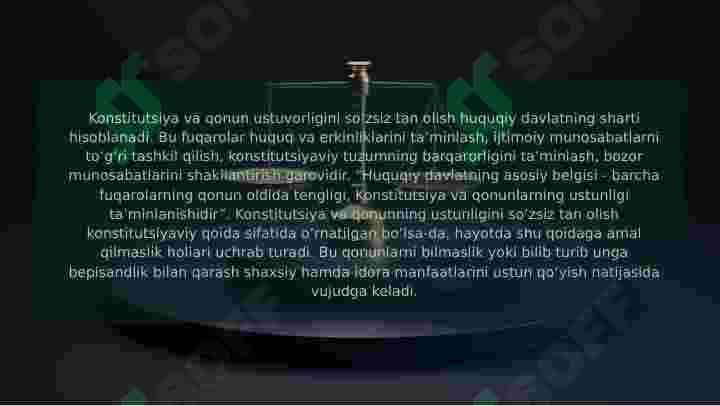 KONSTITUTSIYA USTUNLIGI VA MUHOFAZASI. 6