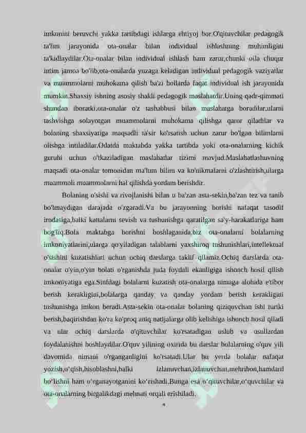 Ota-onalar bilan hamkorligini yo’lga qo’yishning pedagogic psixologik shart sharoitlari 4