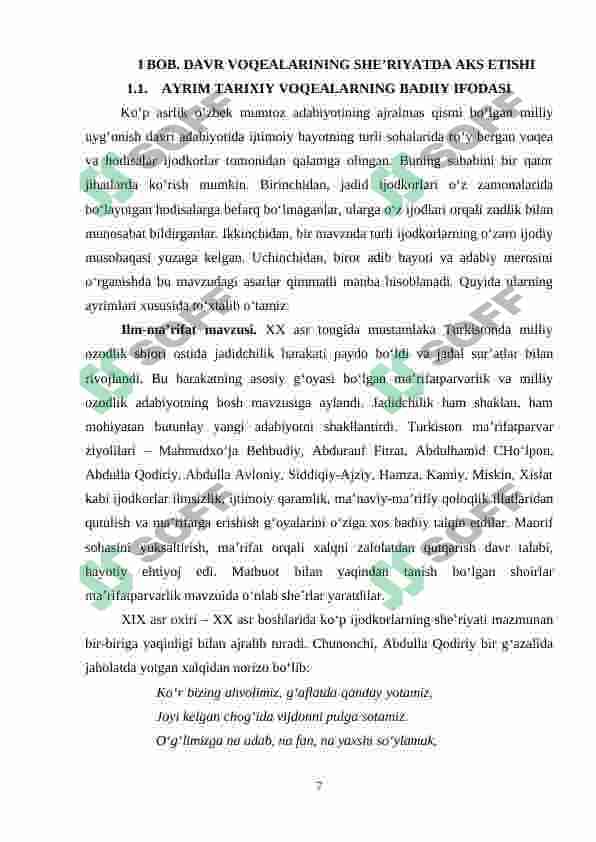 JADID SHE'RIYATIDA AN'ANA VA ADABIY TA'SIR MASALASI 7