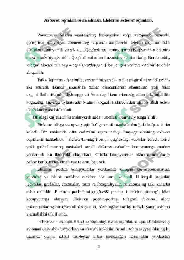 Zamonaviy axborot texnologiyalari 3