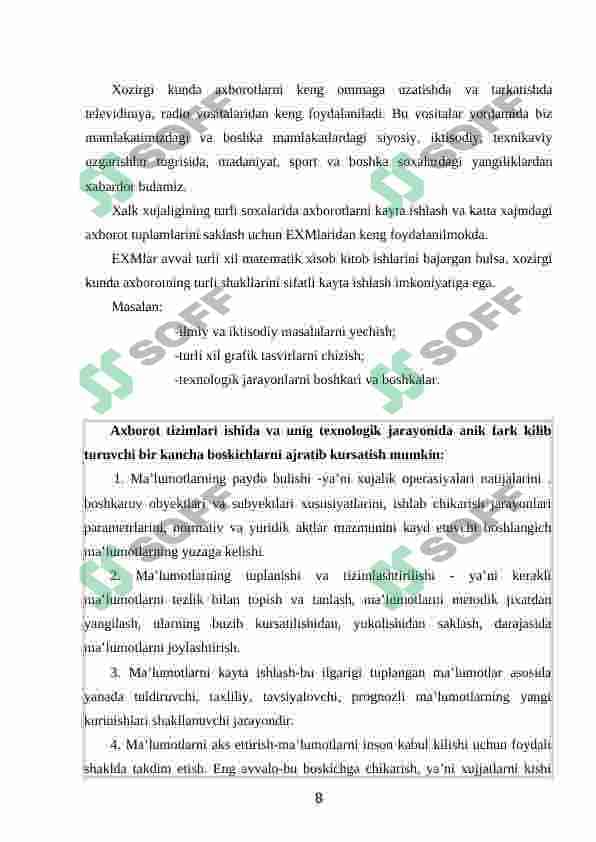 Zamonaviy axborot texnologiyalari 8