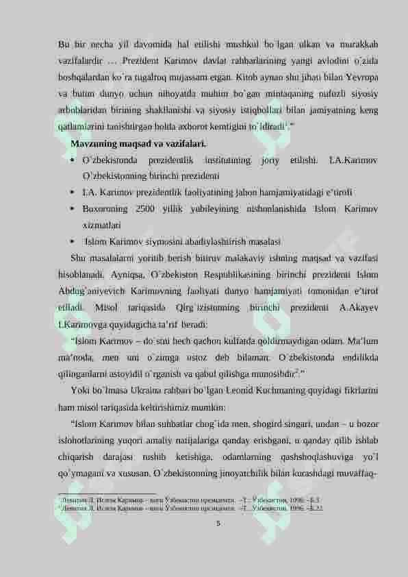 Islom Karimov – Mustaqil O'zbekistonning birinchi prezidenti 5