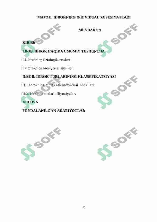 IDROKNING INDIVIDUAL XUSUSIYATLARI 2