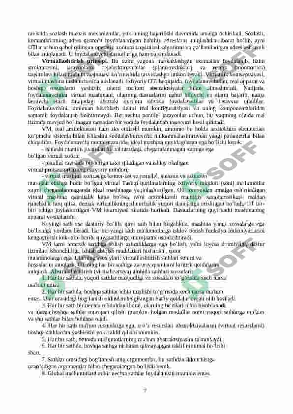 Zamonaviy kompyuterlarning dasturiy ta'minoti 7