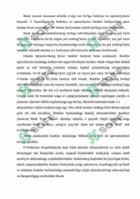 TIJORAT BANKLAR VA ULARNING OPERATSIYALARI 4