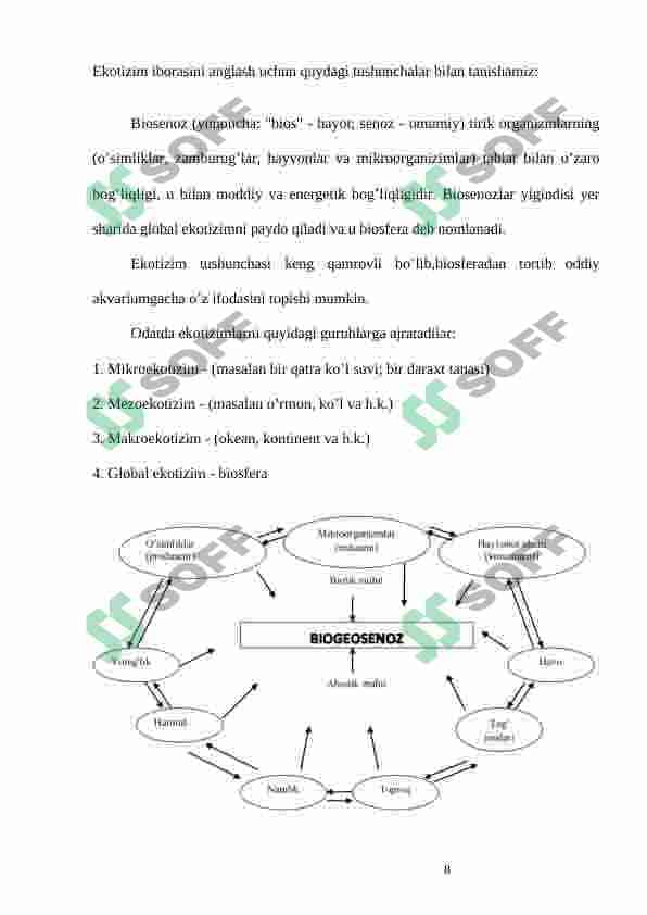 Ekologiyada matematik modellarga misollar 8