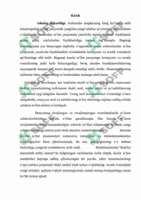 Interaktiv texnologiyalar asosida Informatikani o'qitish 3