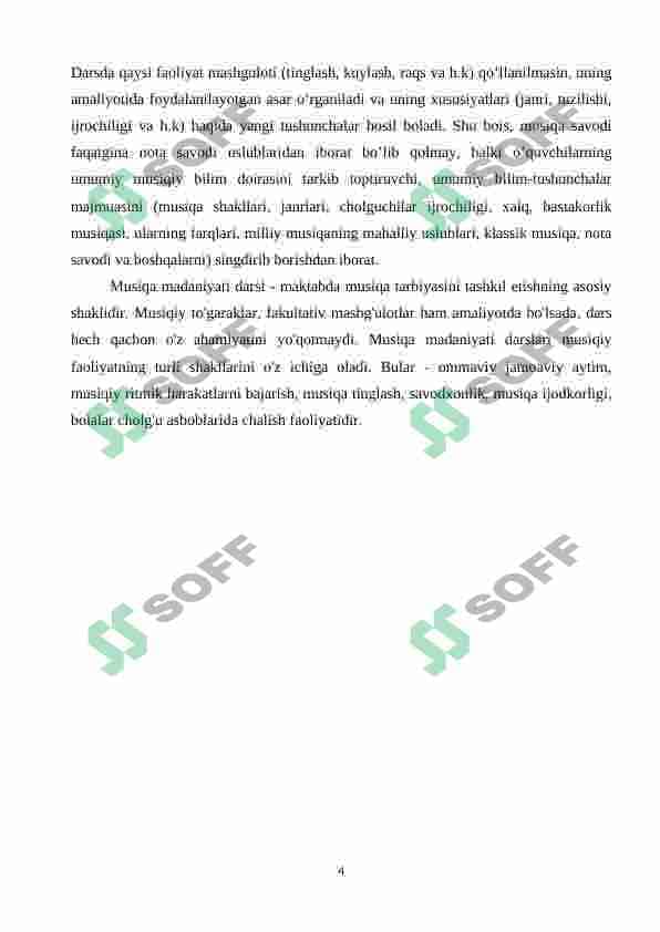 MUSIQA MADANIYATI, MUSIQIY TA’LIMNING MOHIYATI, ASOSIY TUSHUNCHALAR. 4
