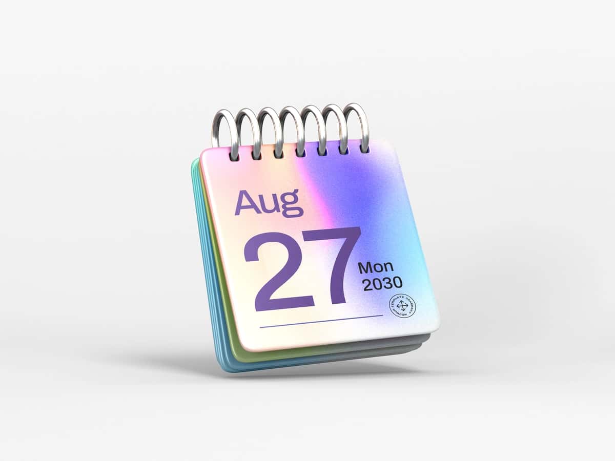 Stol kalendarini rejalashtiruvchi maketi | Desk calendar planner mockup 1