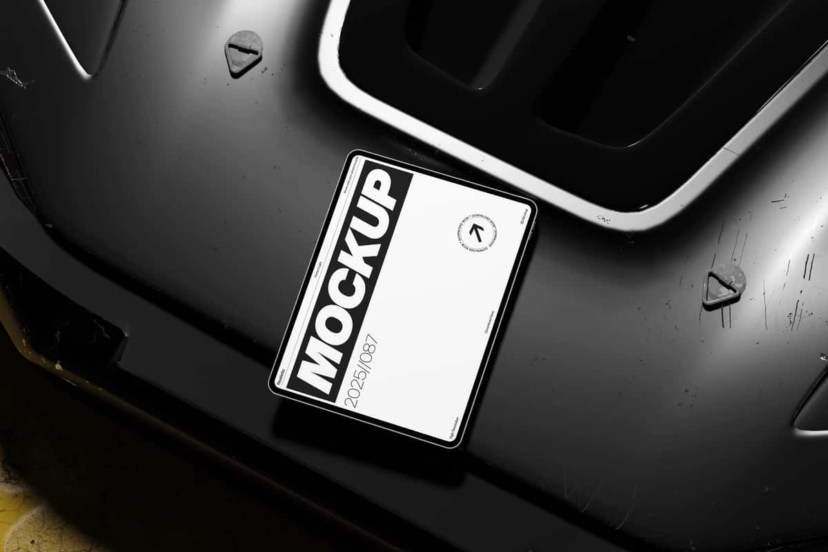 Planshet maketi zamonaviy sport avtomobili | Tablet mockup sleek sports car 1