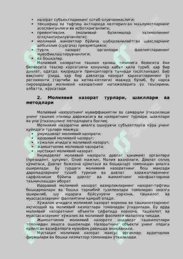 Molyaviy nazorat 5