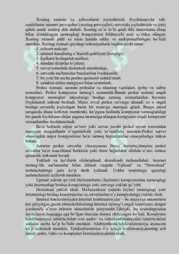 Internit. Himoyalangan aloqa kanallarini sozlash, elektron pochta tzizimida ishlash 4