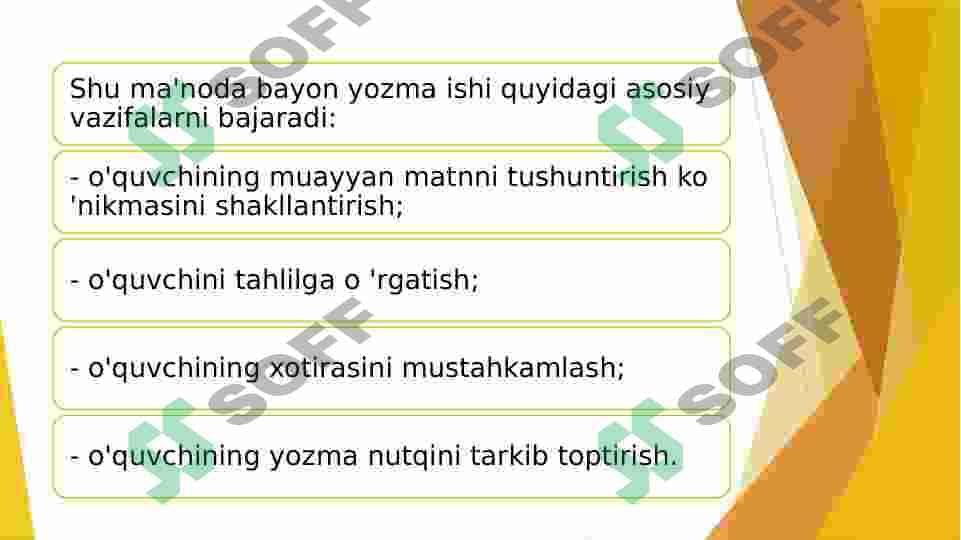 Bayon haqida ma’lumot, bayonni baholash 4