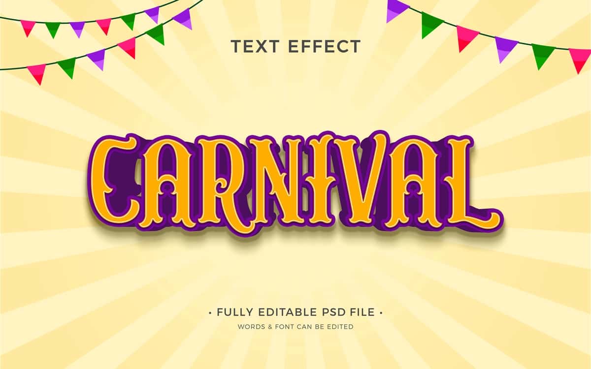 Karnaval matn effekti | Carnival text effect 1