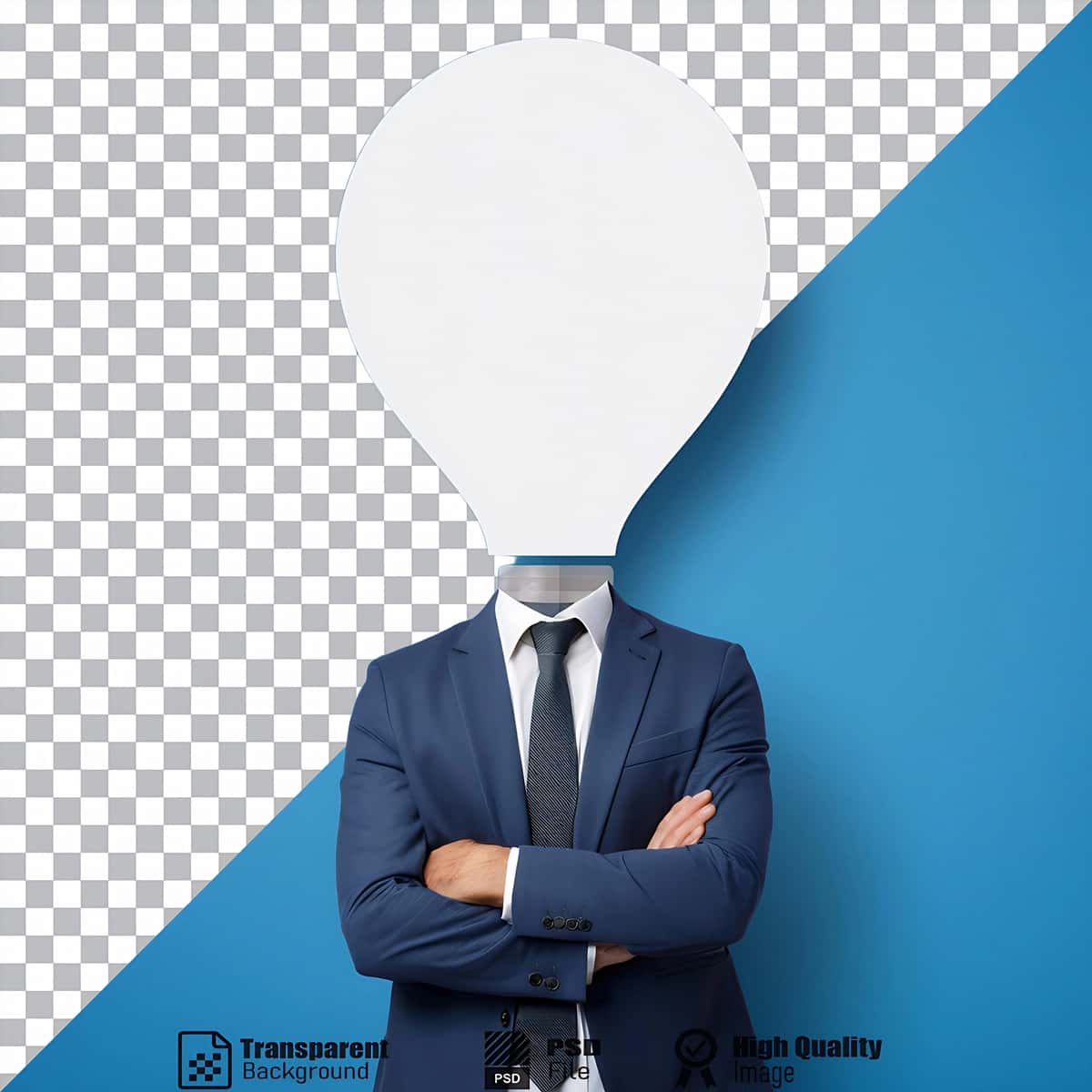 Lampochka boshchiligidagi biznesmen | Lightbulb headed businessman 1