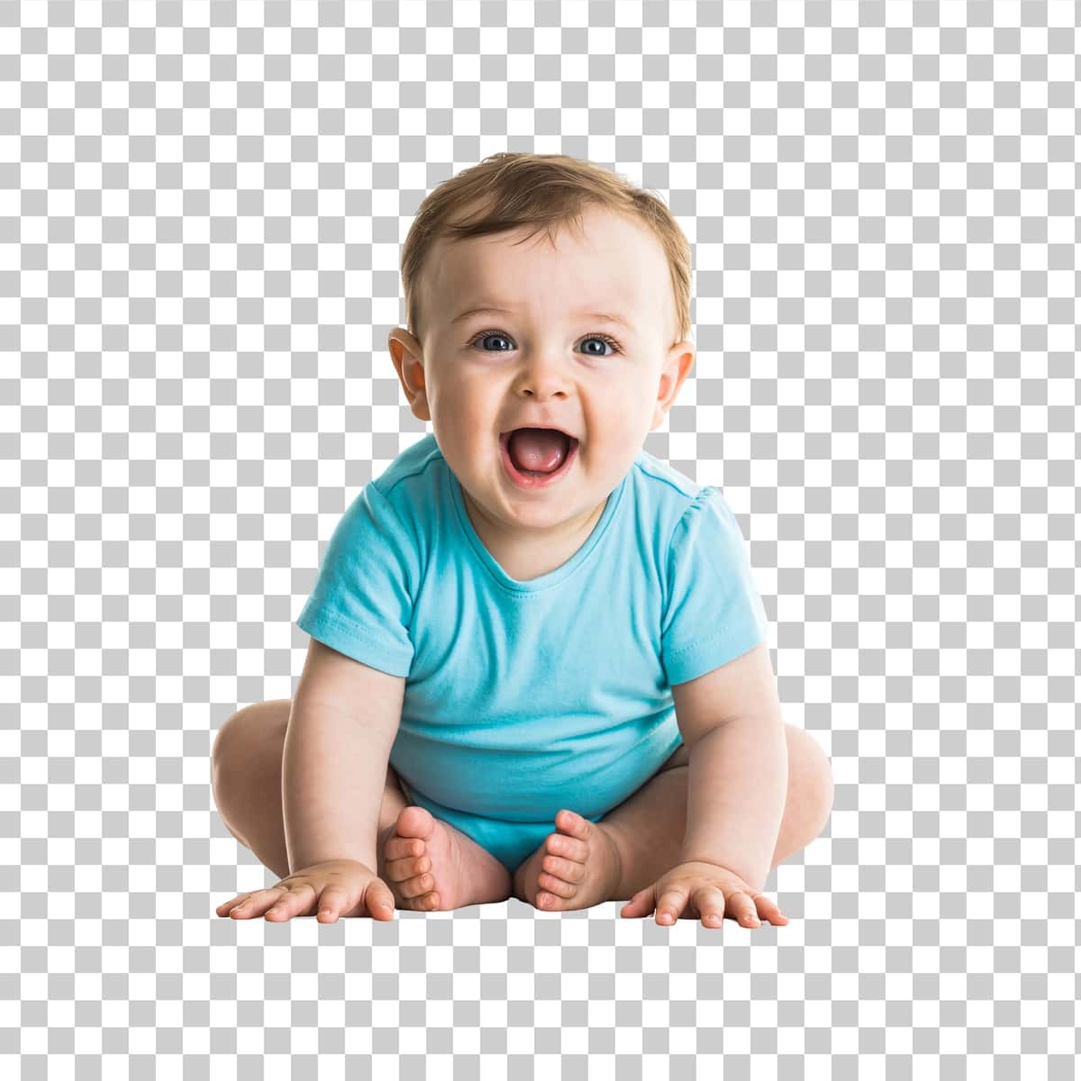 Yoqimli, baxtli chaqaloqning kulayotgan shaffof foni | Adorable happy baby laughing transparent background 1