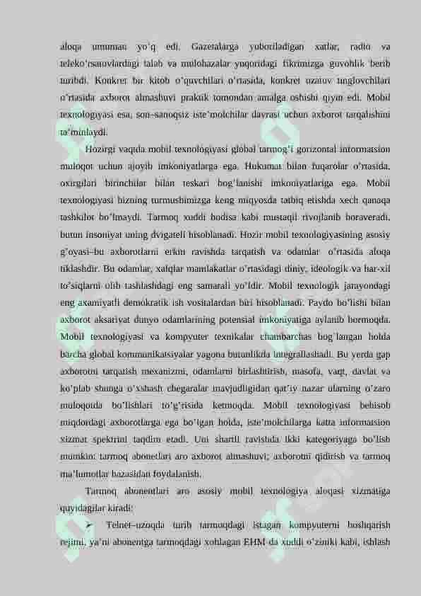 RAQAMLI IQTISODIYOTDA MOBIL INTERNET TEXNOLOGIYALARI 4