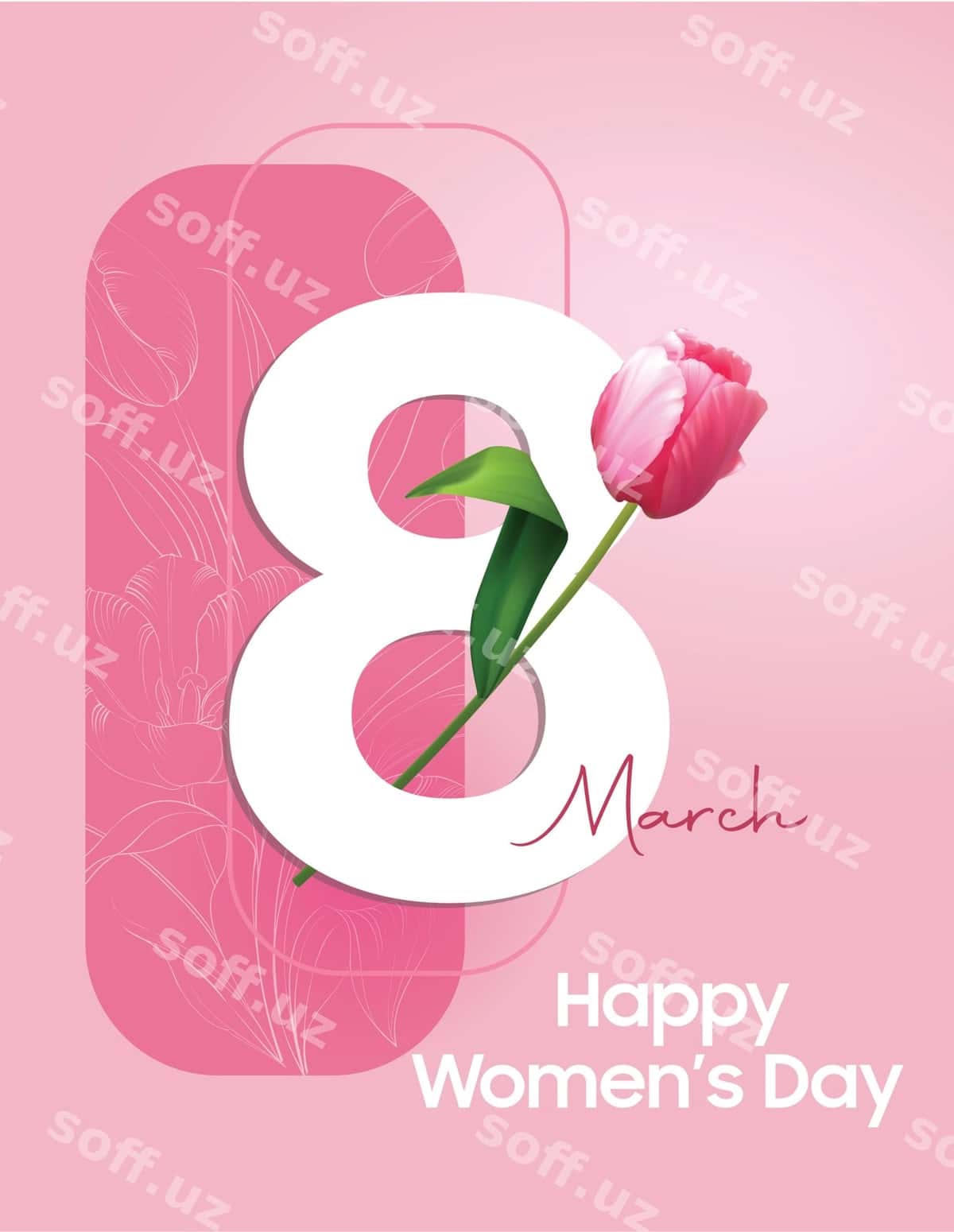 8-mart bayrami fon dizayni | 8 march celebration background design 1