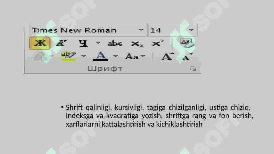 IQTISODIYOTDA QO‘LLANILADIGAN AMALIY DASTURIY MAHSULOTLAR. 8