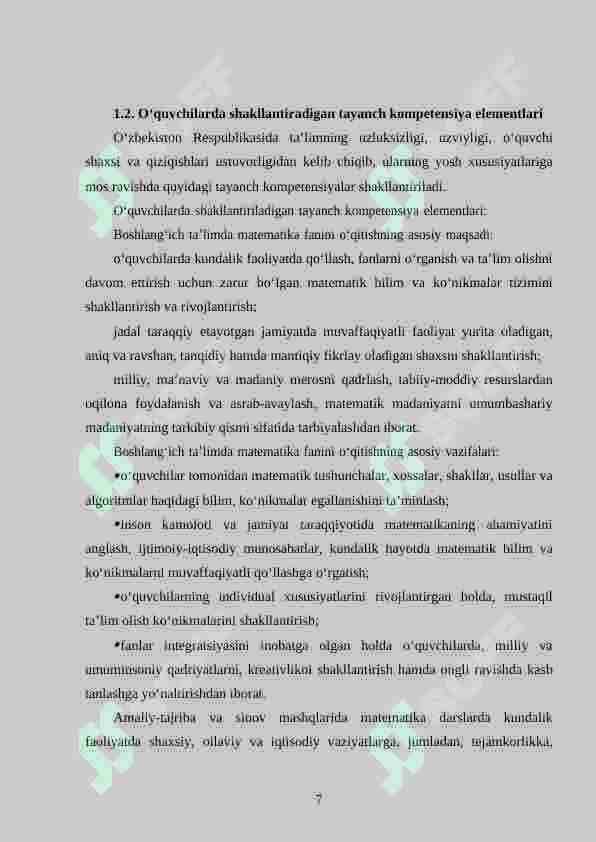 3-sinflarda matematika o‘qitishda kompetensiyaviy yondashuv 7