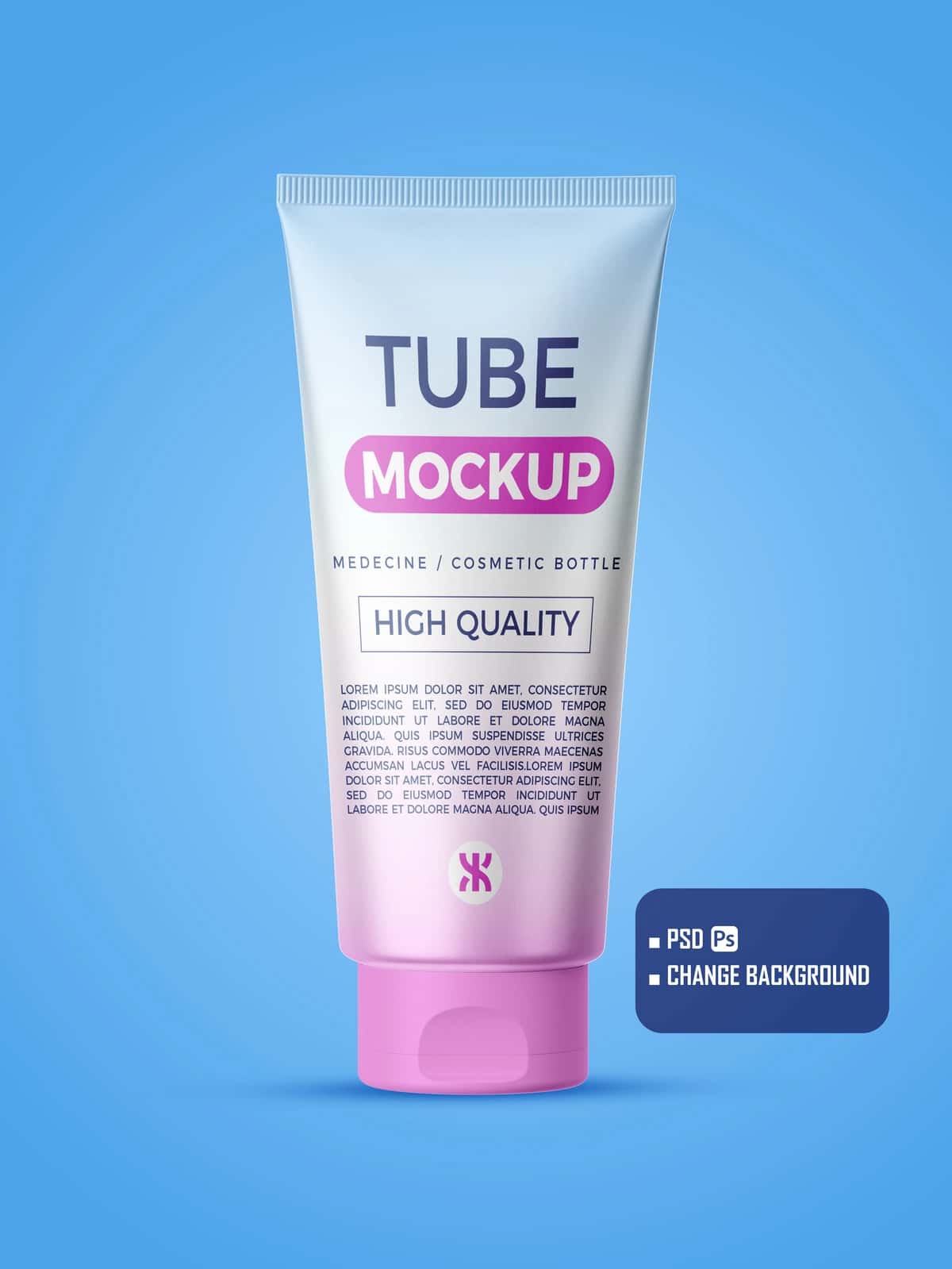 Kosmetik naycha maketi | Cosmetic tube mockup 1