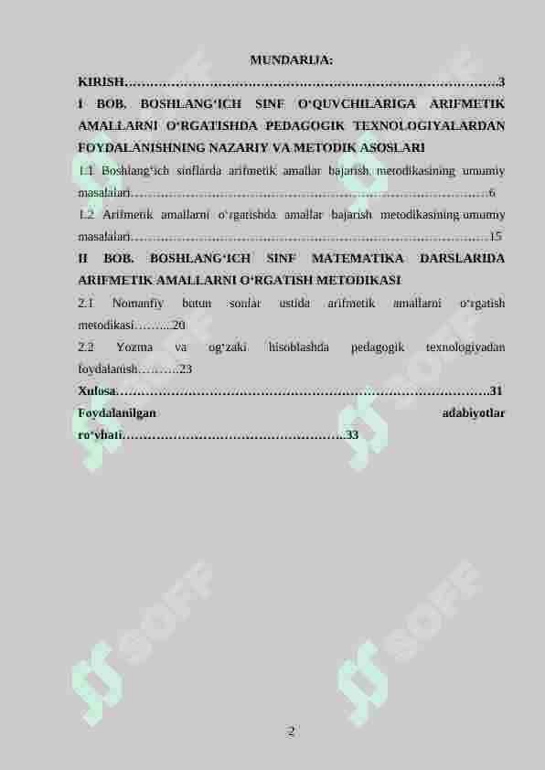 3-sinf arifmetik amallarni o‘rgatishda pedagogik texnologiyalardan foydalanish 2