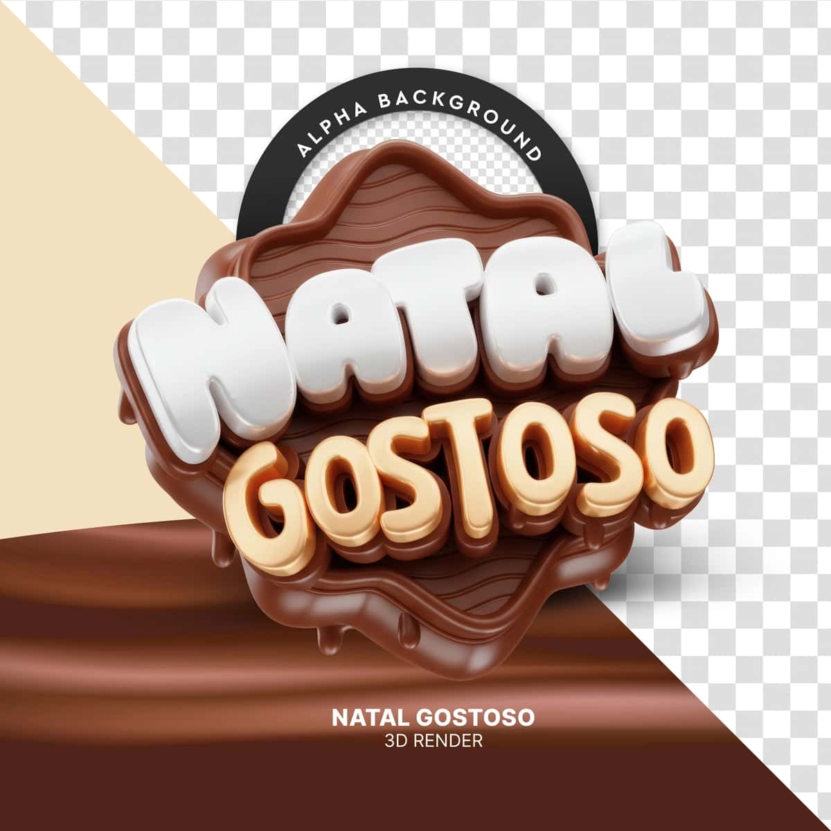 Mazali Rojdestvo shokoladi 3D matn effekti | Delicious christmas chocolate 3d text effect 1
