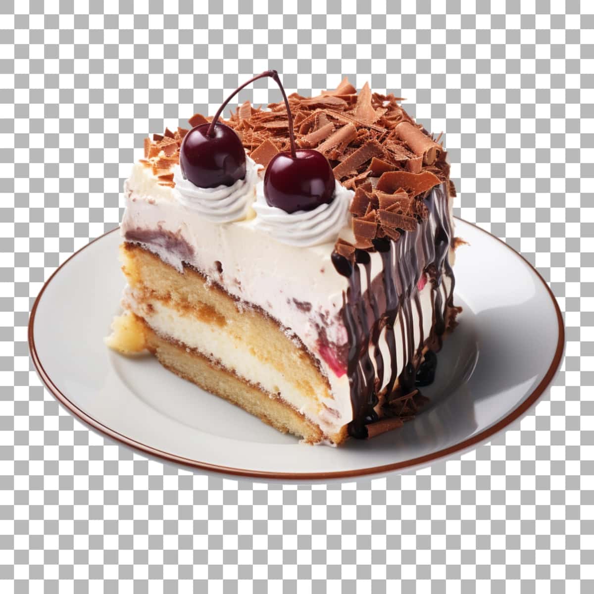 Kek tilim shaffof fon | Cake slice transparent background 1