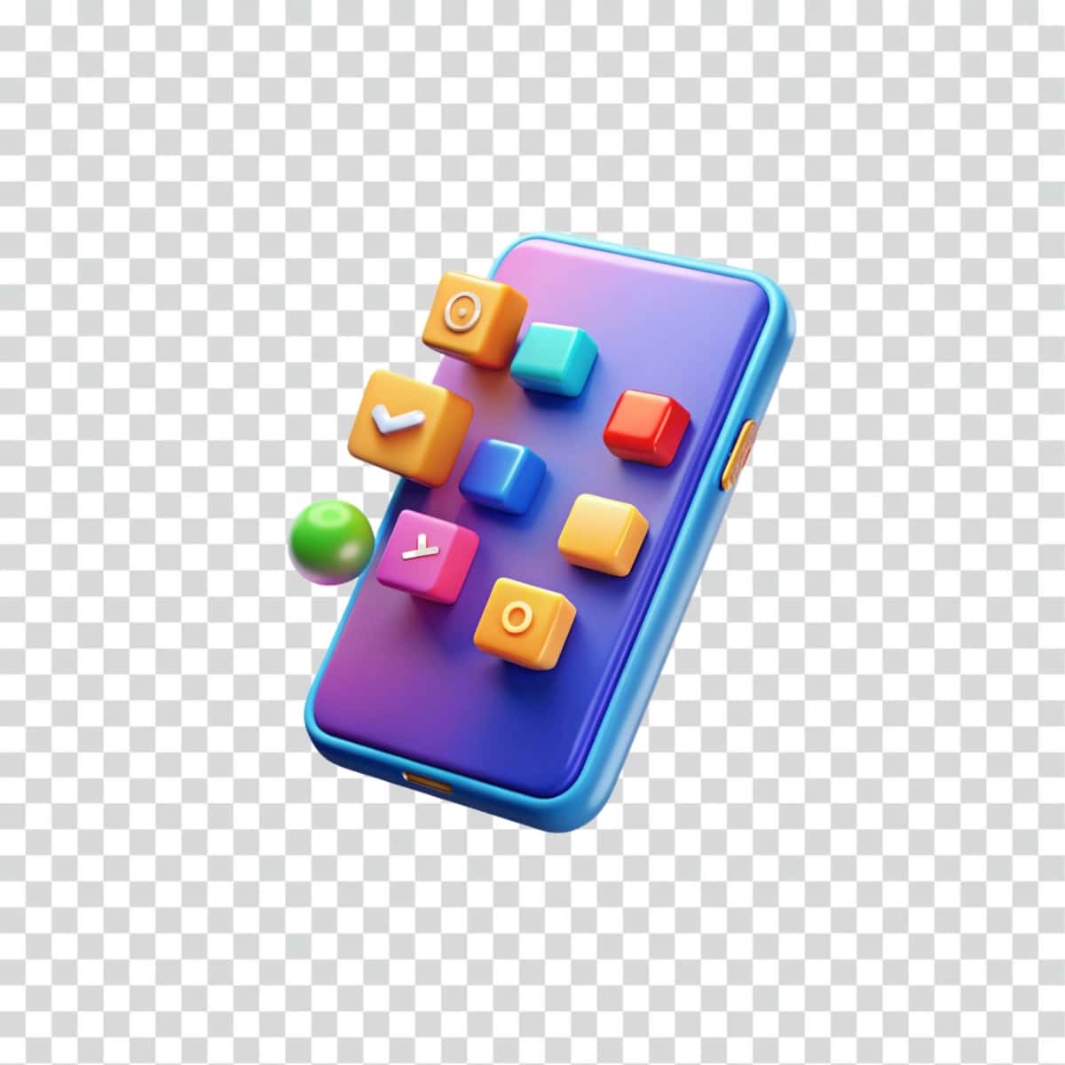 3D piktogrammalar bilan rangli mobil ilova interfeysi dizayni | Colorful mobile app interface design with 3d icons 1
