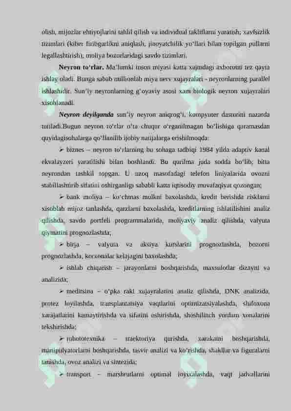 RAQAMLI IQTISODIYOTDA NEYROTEXNOLOGIYALAR VA SUN'IY INTELLEKT 4