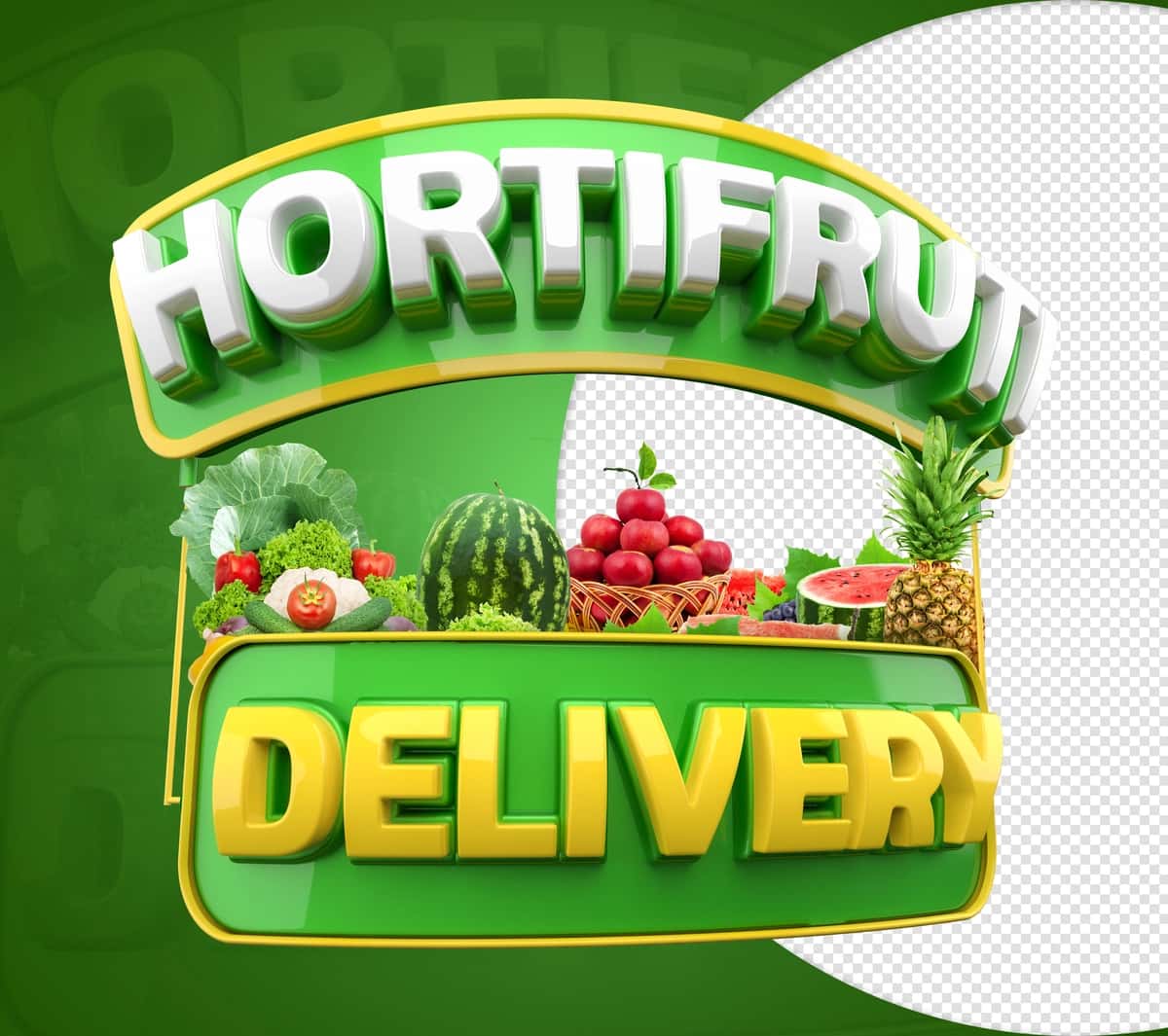 Hortifruti yetkazib berish 3d shtamp sotish sabzavotlar meva sabzavotlar | Hortifruti delivery 3d stamp sales vegetables fruits vegetables 1