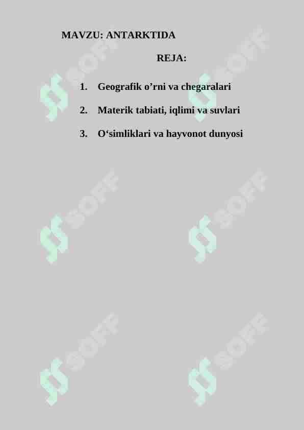 Antarktida 1