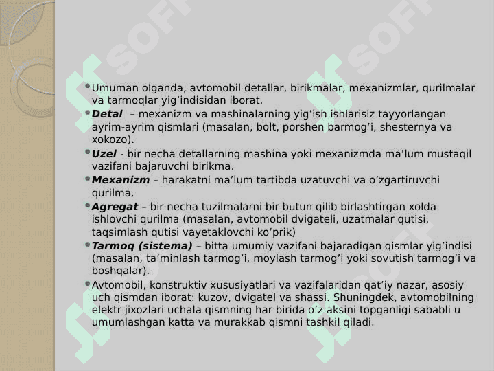 AVTOMOBIL OCHIQ DARS 5