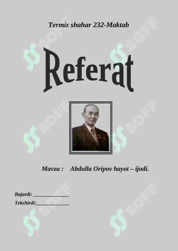 Abdulla Oripov referat (rasm bilan) 1