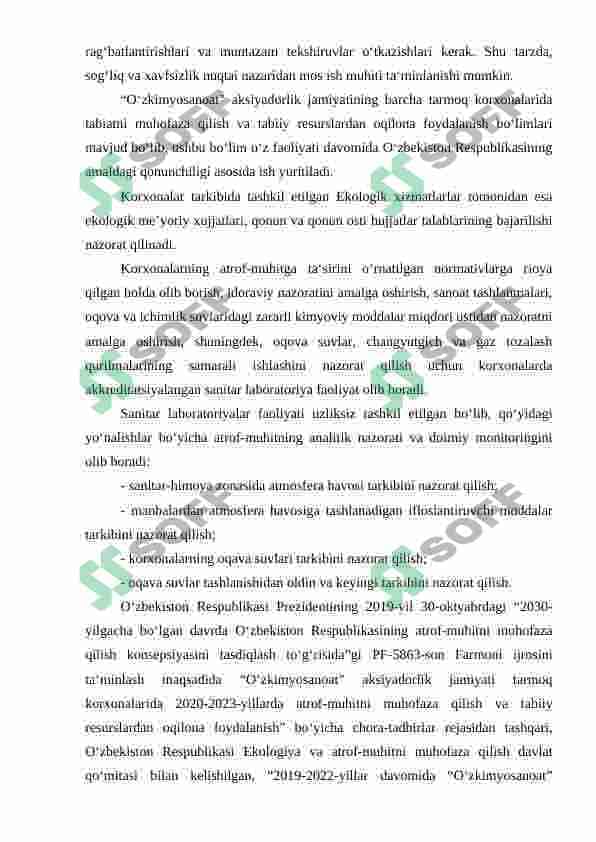 Korxonalarda sanitar-himoya zonasini rejalashtirish 7