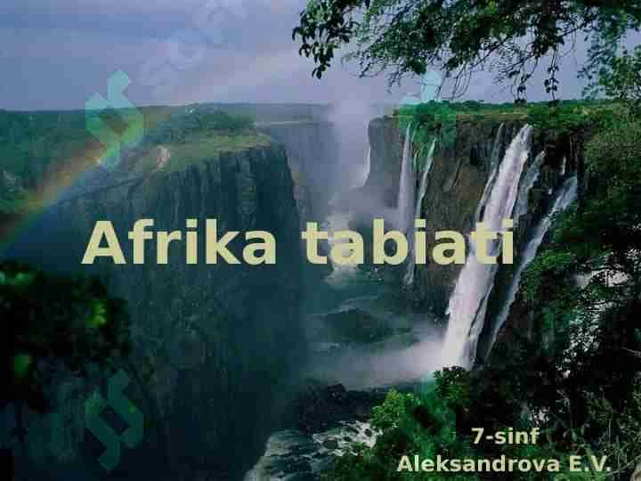 Afrika tabiati 1