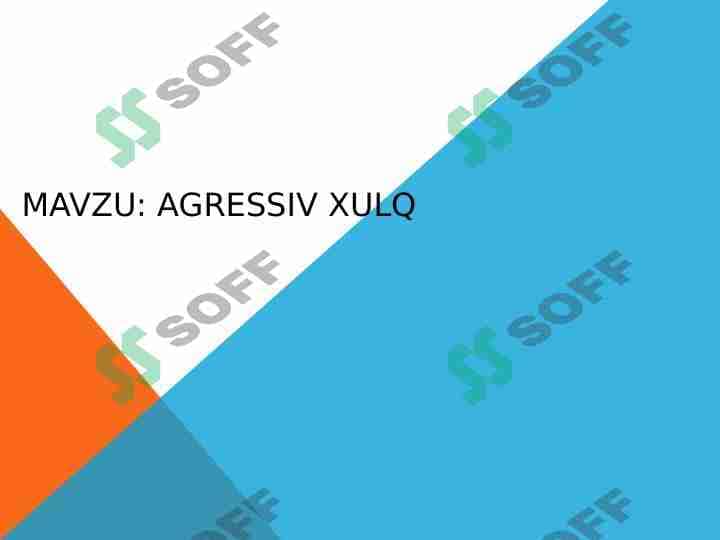 Agressiv xulq 1