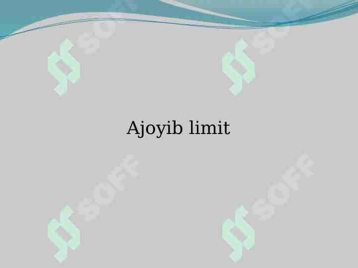 Ajoyib limit