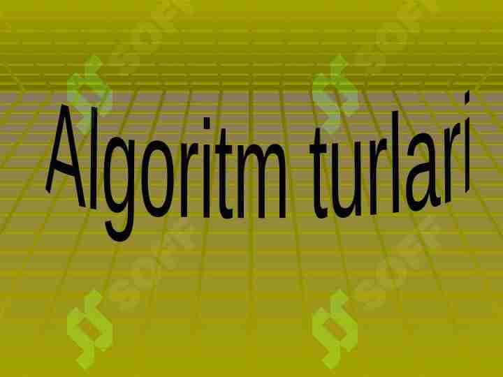 Algoritm turlari 1