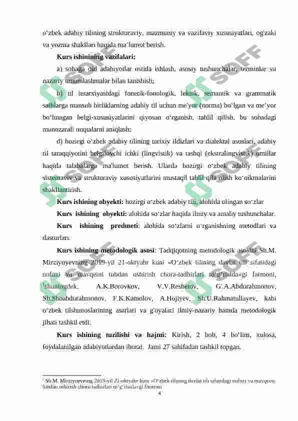 Alohida olingan so'z turkumlari 4